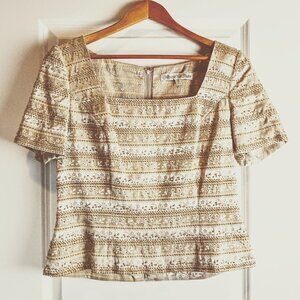 Vintage Marie St. Claire Beaded Embroidered Top